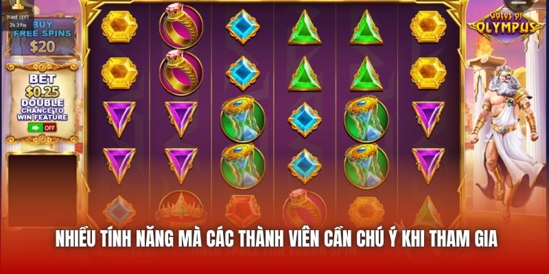 Nhiều tính năng mà các thành viên cần chú ý khi tham gia
