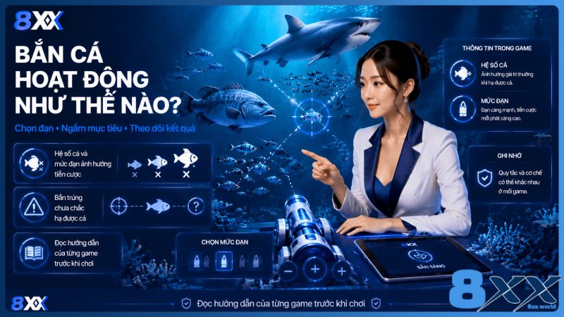 8XX minh họa bắn cá hoạt động như thế nào?