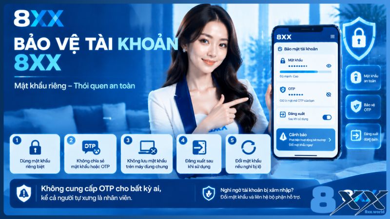 8XX minh họa bảo vệ tài khoản 8XX