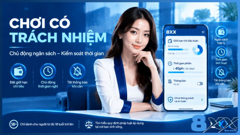 8XX minh họa chơi có trách nhiệm: chủ động ngân sách, kiểm soát thời gian