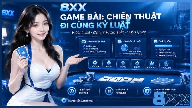 8XX minh họa game bài: chiến thuật đi cùng kỷ luật