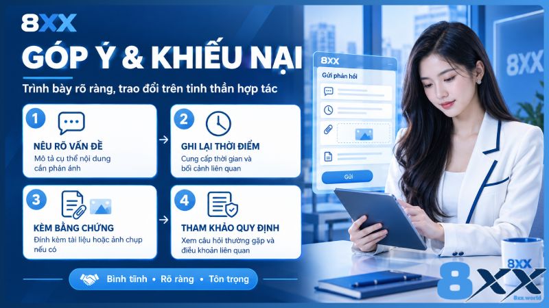 8XX minh họa góp ý và khiếu nại