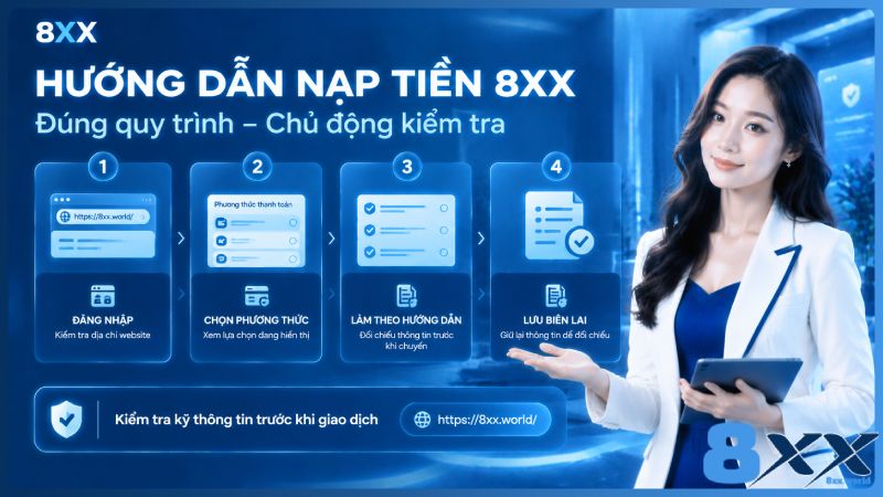 8XX minh họa hướng dẫn nạp tiền 8XX