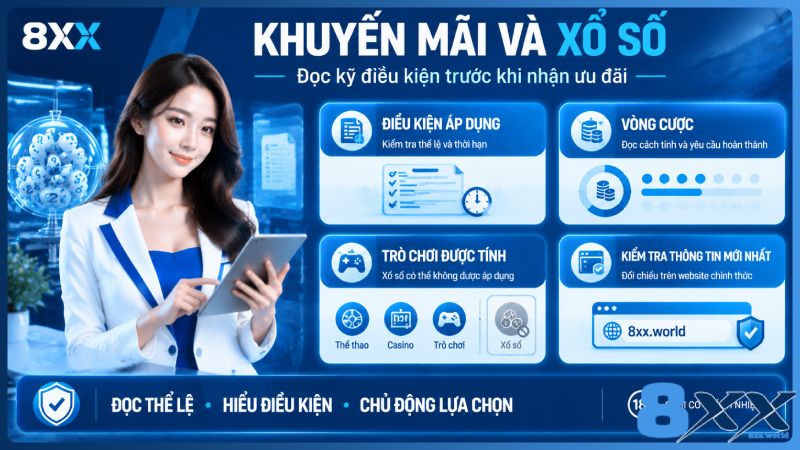 8XX minh họa khuyến mãi và xổ số