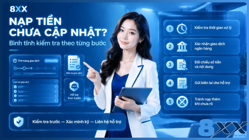 8XX minh họa nạp tiền chưa cập nhật?