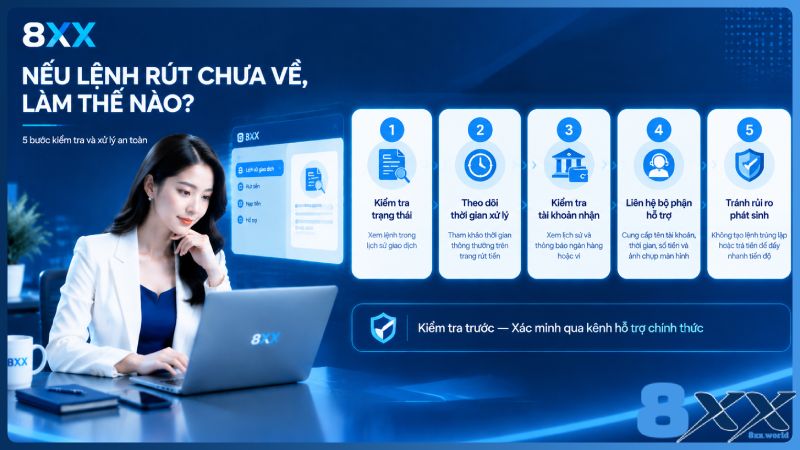 8XX minh họa nếu lệnh rút chưa về, làm thế nào?